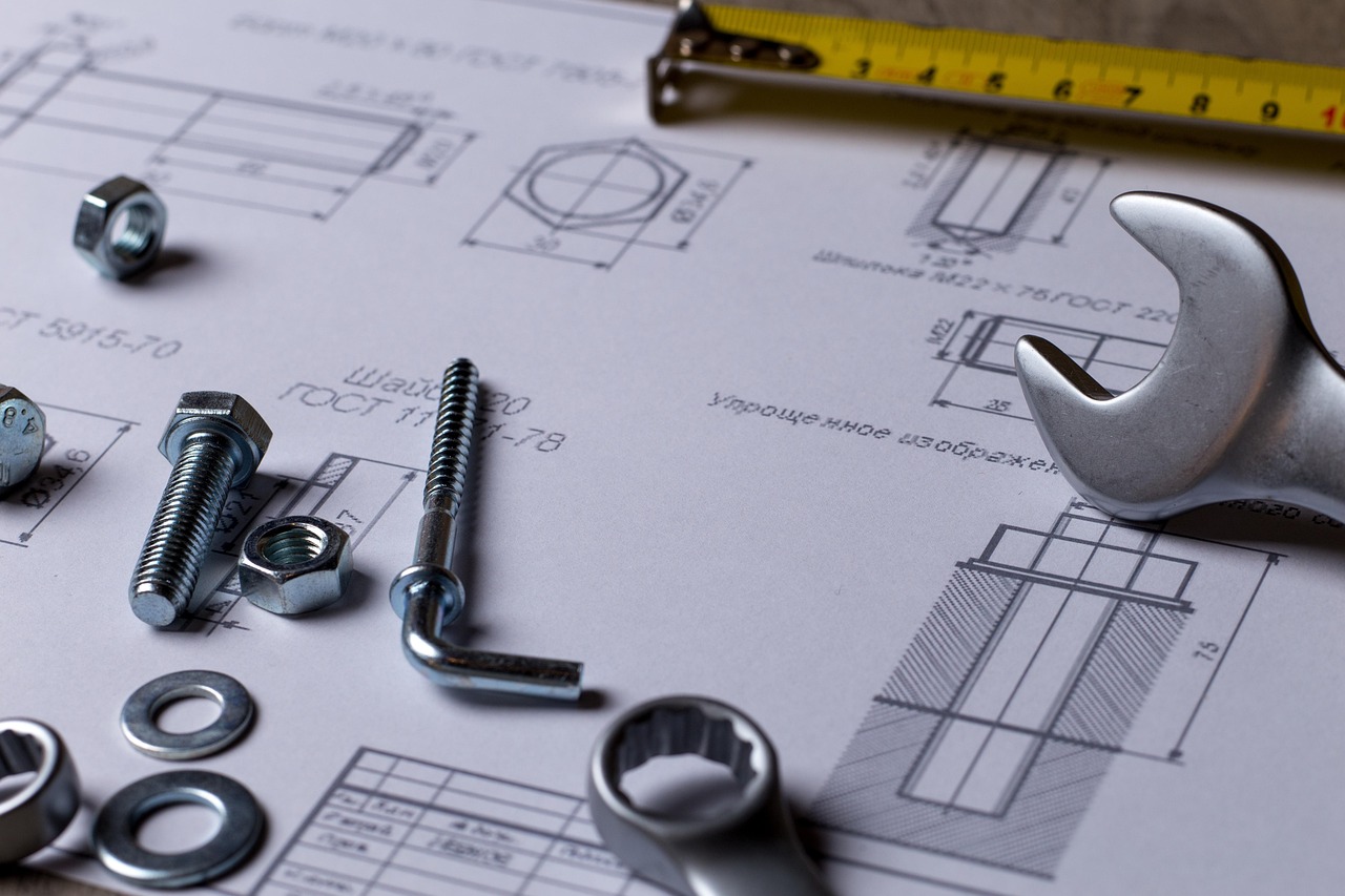 Fasteners, tools, and technical drawings